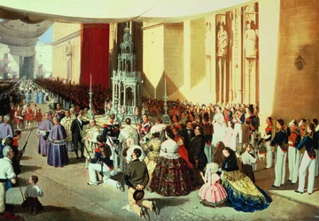 Prozession des Fronleichnams in Sevilla